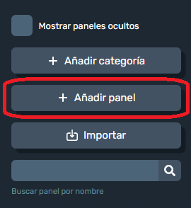 Añadir Panel en la interfaz gráfica de Dragsa