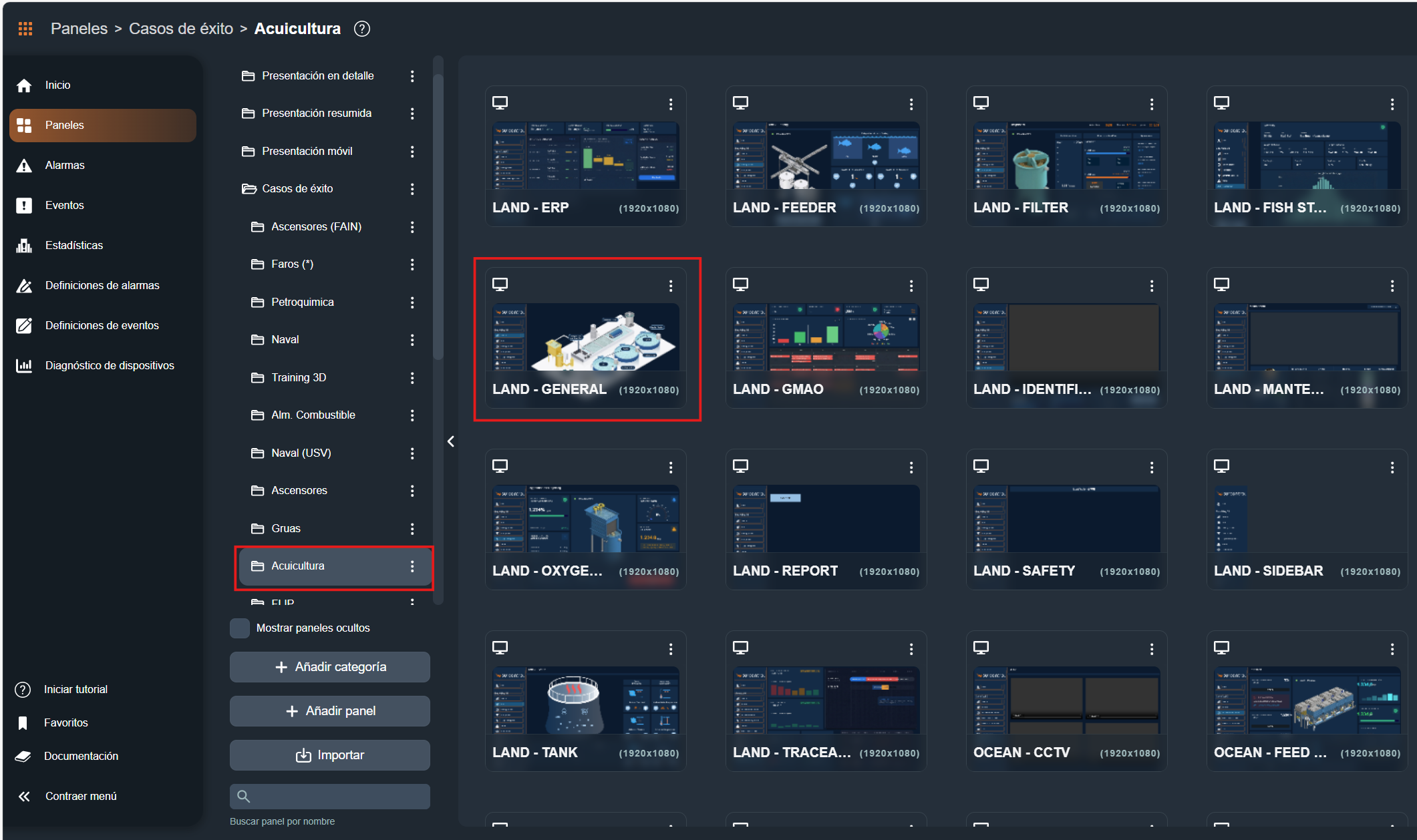 Nuevo Panel en la interfaz gráfica de Dragsa