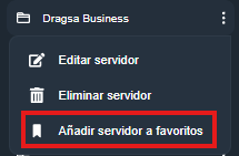 Eliminar servidor en la interfaz gráfica de Dragsa