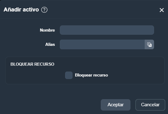 Parámetros de activo