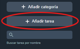 Añadir tarea en la interfaz gráfica de Dragsa