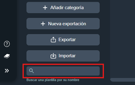 Buscar plantilla para exportar datos en la interfaz gráfica de Dragsa