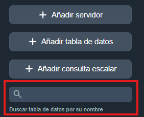Buscar tabla de datos en la interfaz gráfica de Dragsa