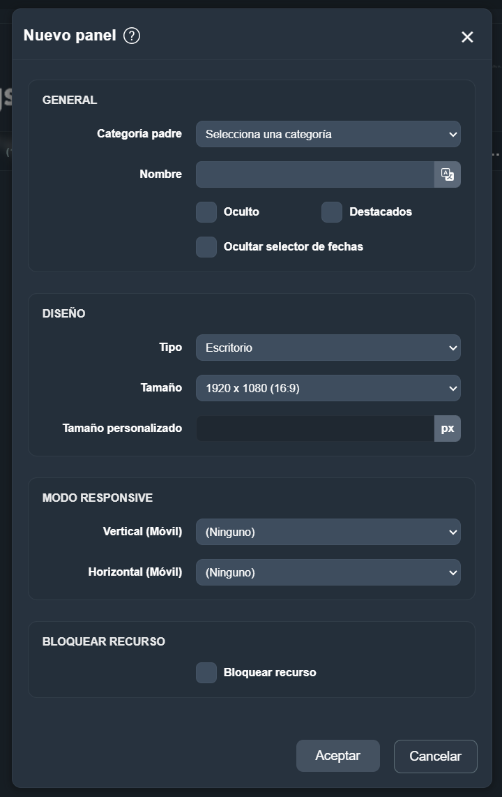 Nuevo Panel en la interfaz gráfica de Dragsa
