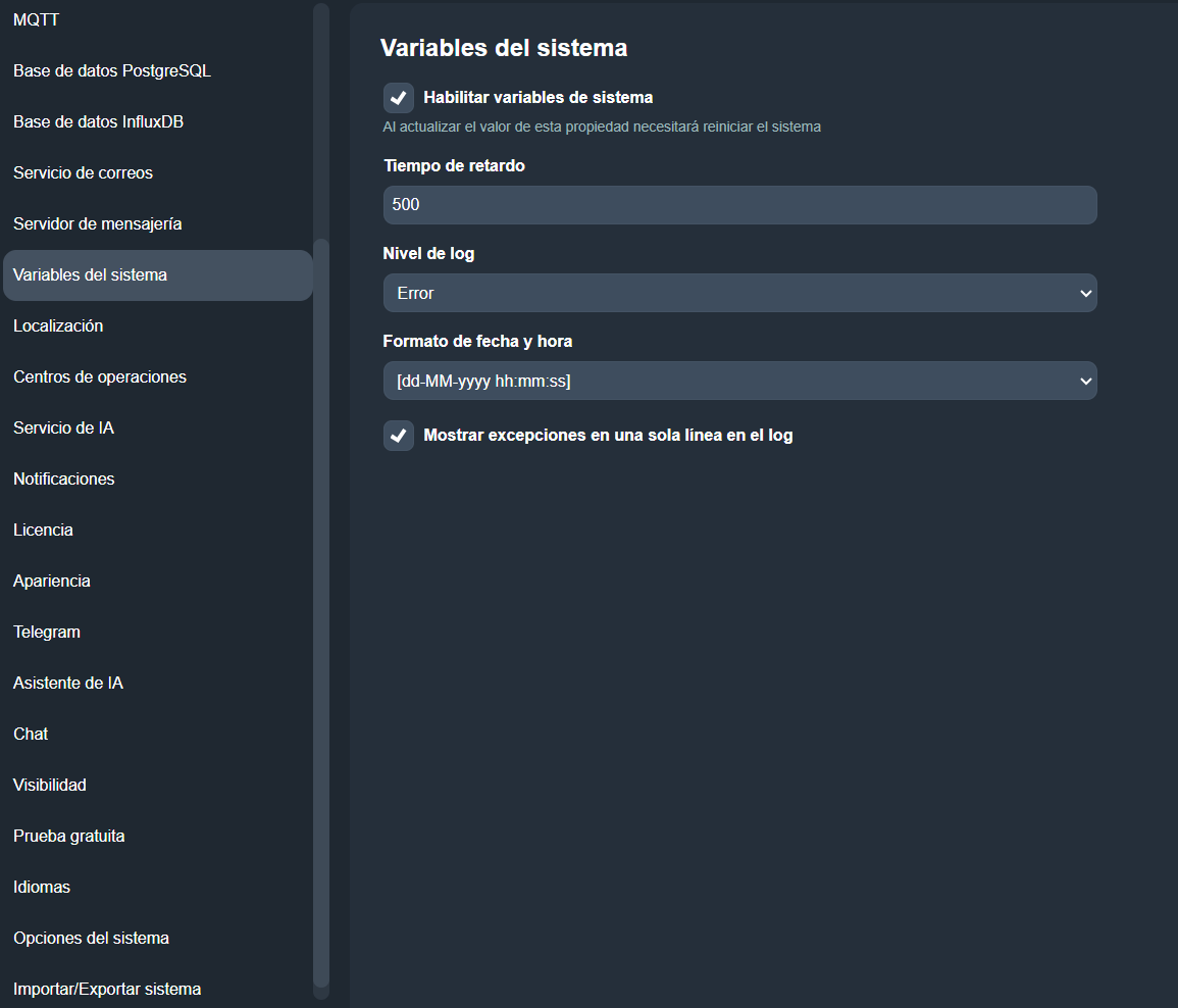 variables de la interfaz gráfica de Dragsa