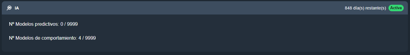 Información de la licencia de IA