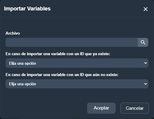 Importar variable en Dragsa