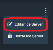 Editar servidor Ice video en la interfaz gráfica de Dragsa