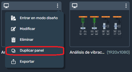 Editar Panel Duplicar en Dragsa