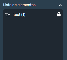 Elemento bloqueado modo diseño de plantillas en la interfaz gráfica de Dragsa