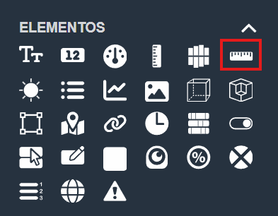 Indicador porcentual en paneles de la interfaz gráfica de Dragsa