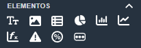 Elementos modo diseño de plantillas en la interfaz gráfica de Dragsa