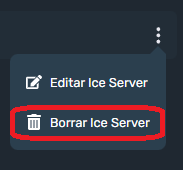 Eliminar servidor Ice video en la interfaz gráfica de Dragsa