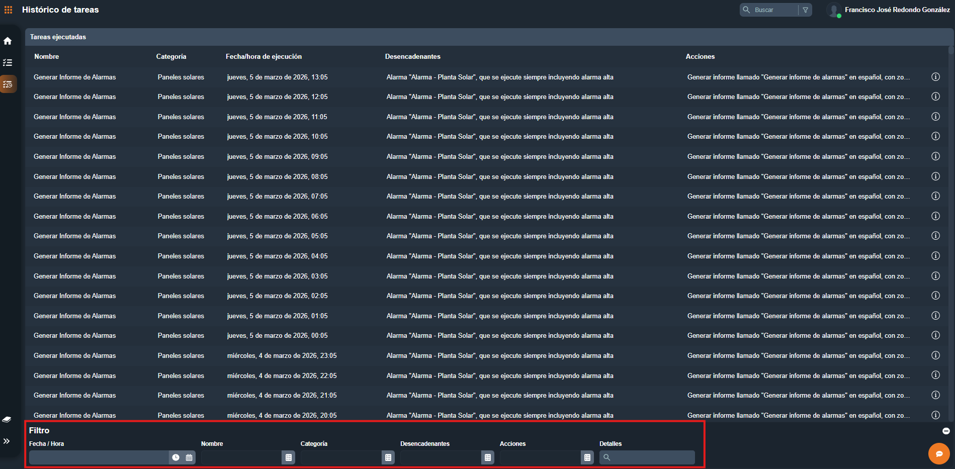 Automatizador en la interfaz gráfica de Dragsa