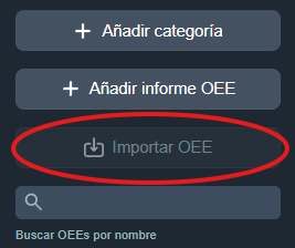 Importar OEE en modulo OEE de interfaz gráfica en Dragsa