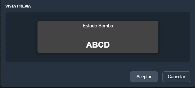 Vista previa del elemento indicador texto estadístico en el módulo paneles de Dragsa