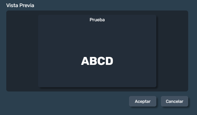 Vista previa elemento indicador texto estadístico en el módulo paneles de Dragsa