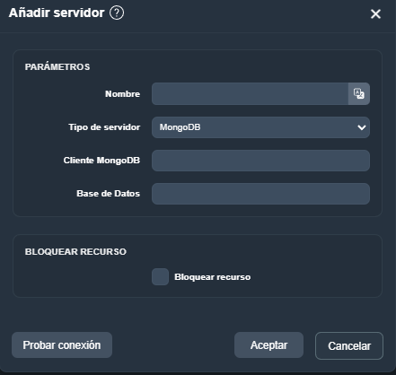 Añadir servidor de MongoDB de API