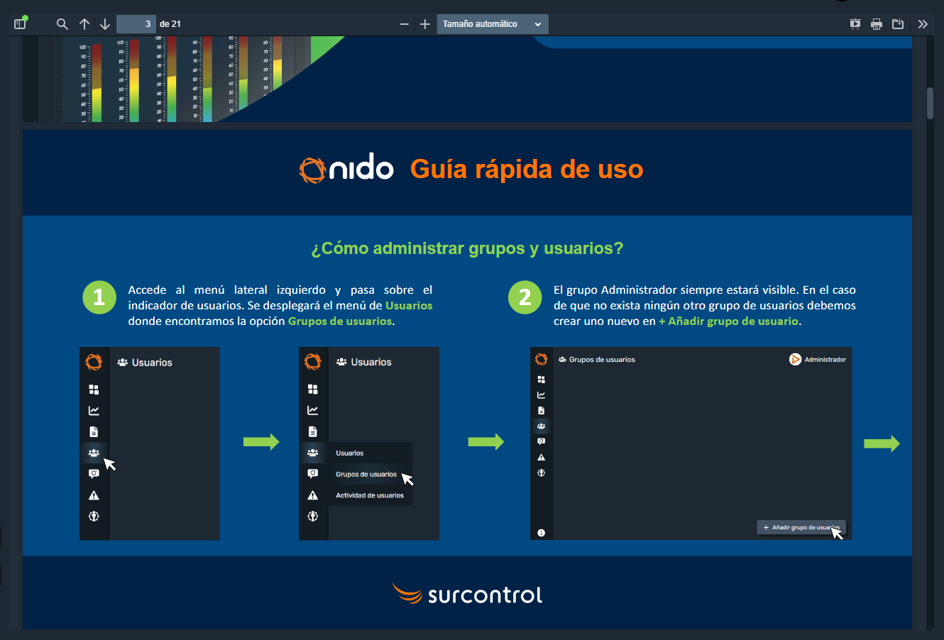 Documentos en interfaz gráfica de Dragsa