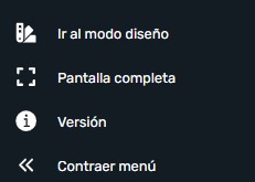 Entrar en modo diseño desde menu principal de la interfaz gráfica de Dragsa