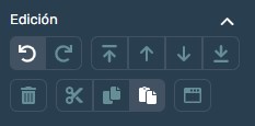 Herramientas de edición de paneles en Dragsa