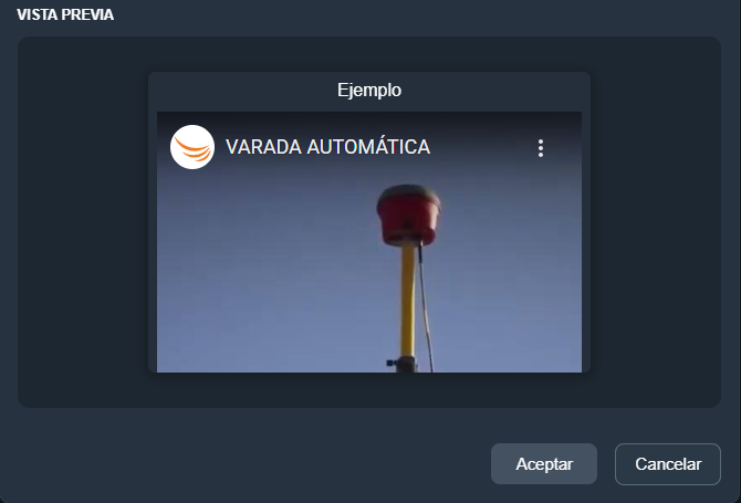 Vista previa contenedor web en paneles de la interfaz gráfica de Dragsa