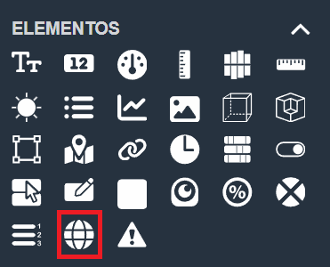 Contenedor web en paneles de la interfaz gráfica de Dragsa
