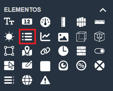 Indicador lista de LED en paneles de la interfaz gráfica de Dragsa