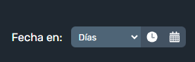 Selección de fecha para mostrar estadisticas de alarmas en la interfaz gráfica de Dragsa
